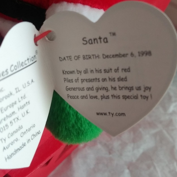 TY "4" HOLIDAY Beanies *VINTAGE* W/Wooden Sleigh - Picture 4 of 10